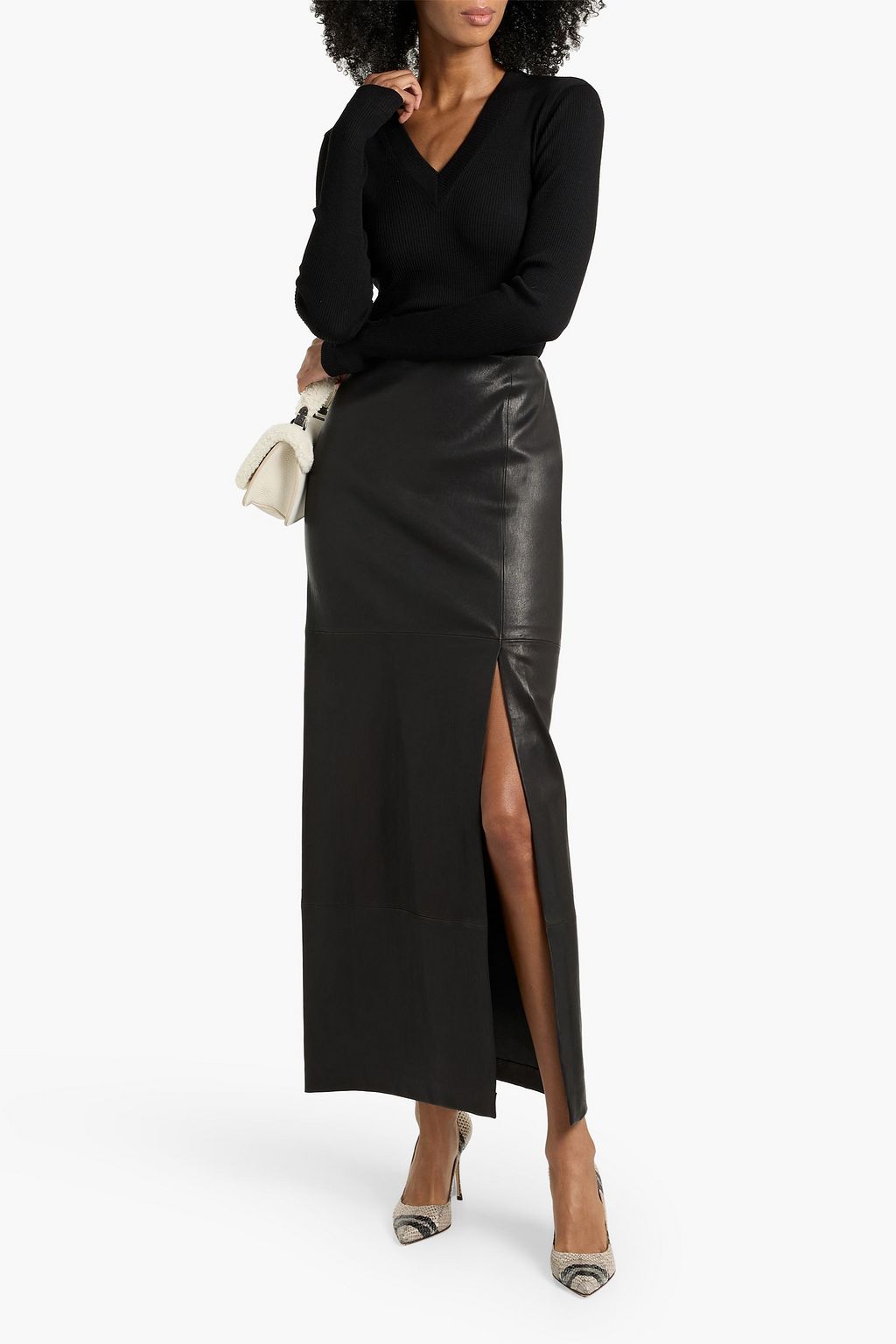 BRUNELLO CUCINELLI Bead-embellished ribbed wool sweater