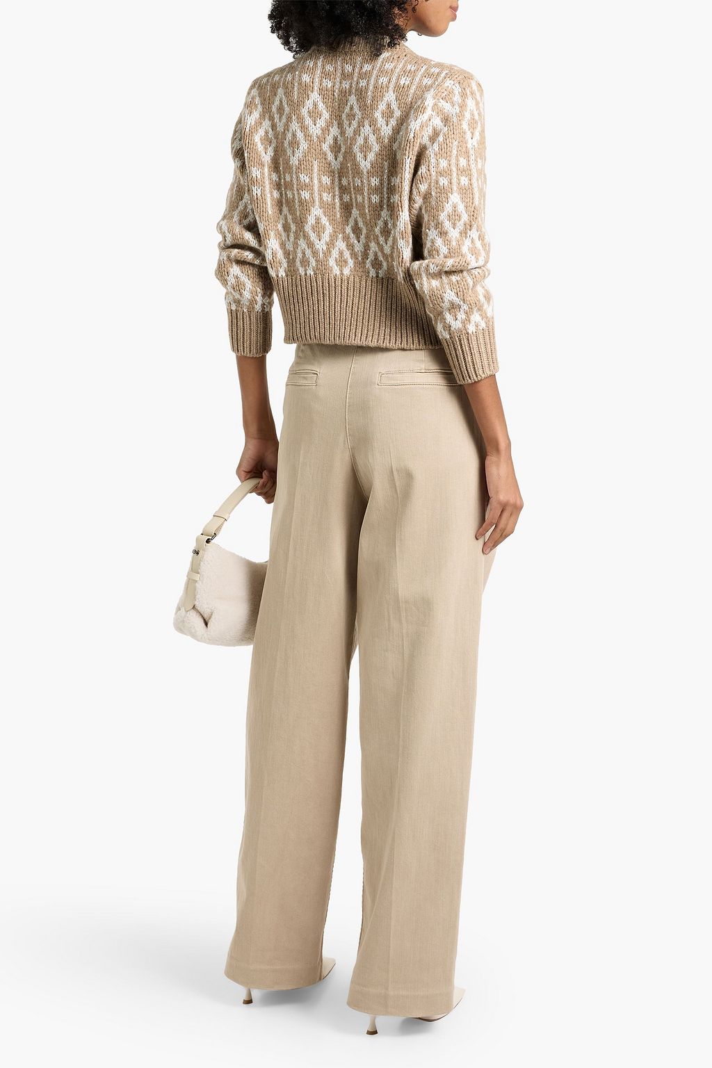 BRUNELLO CUCINELLI Cotton-blend twill wide-leg pants
