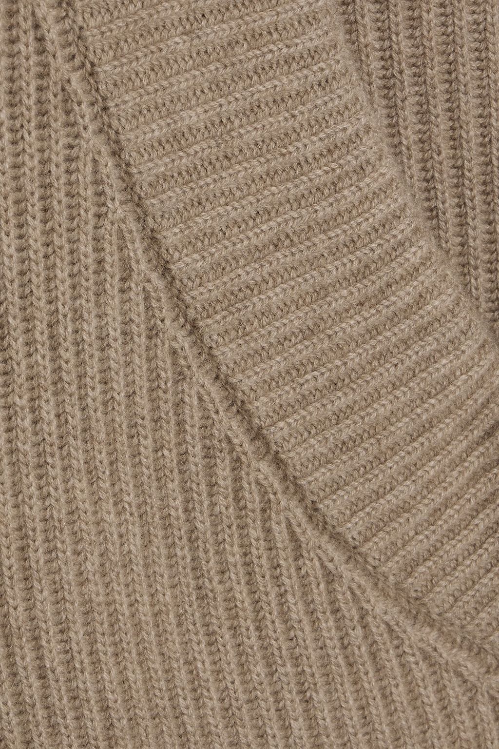 BRUNELLO CUCINELLI Bead-embellished ribbed cashmere sweater
