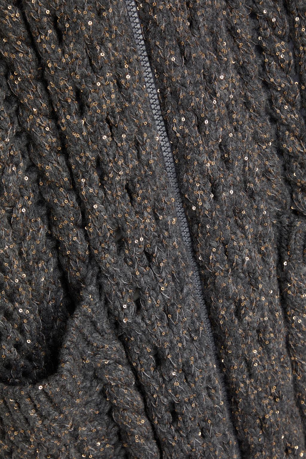 BRUNELLO CUCINELLI Cardigan aus Kaschmir mit Zopfstrickmuster und Pailletten