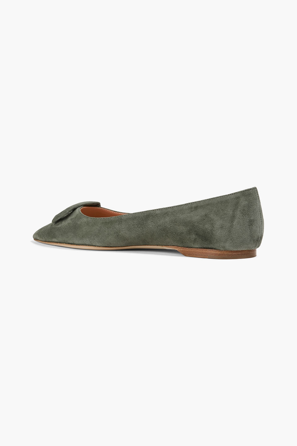  Rupert Sanderson - Flache Schuhe „traboe“ Aus Veloursleder Mit Spitzer Kappe Und Verzierung - Grün - Eu 35 
