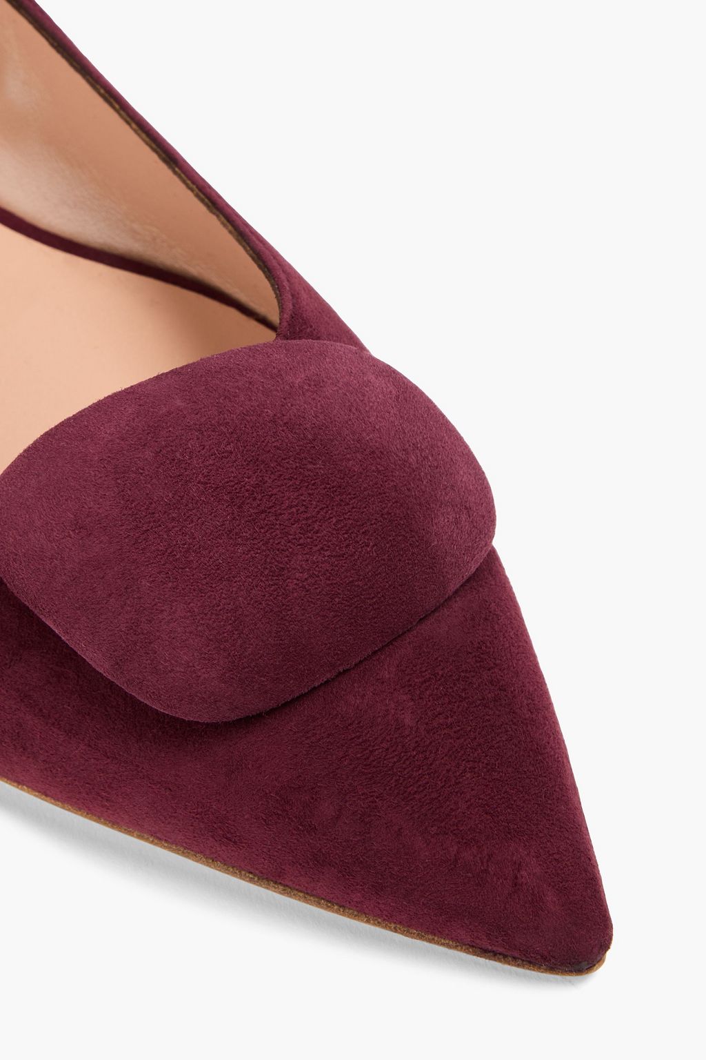 RUPERT SANDERSON Bedfa embellished suede point-toe flats