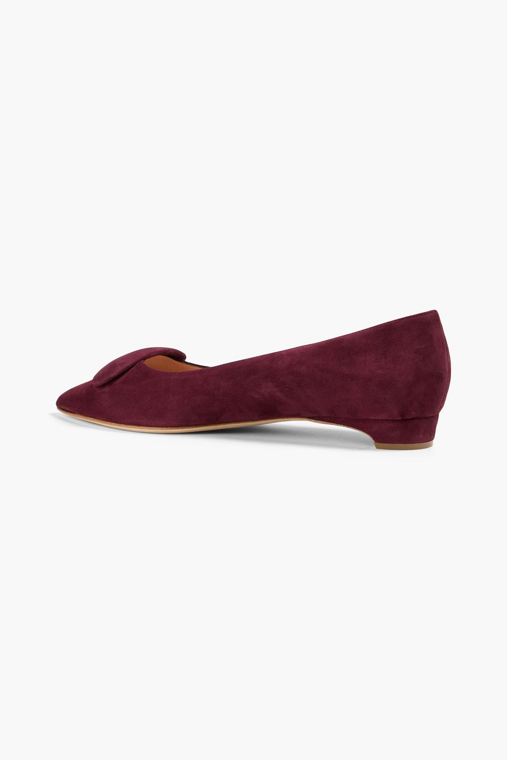 RUPERT SANDERSON Bedfa embellished suede point-toe flats