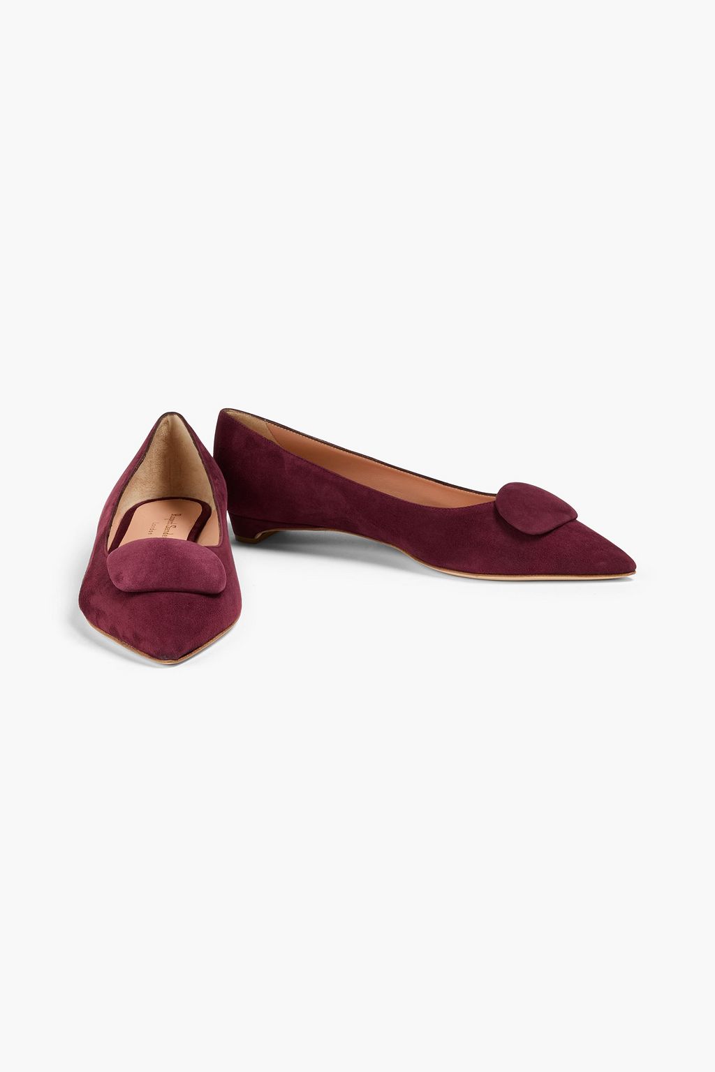 RUPERT SANDERSON Bedfa embellished suede point-toe flats