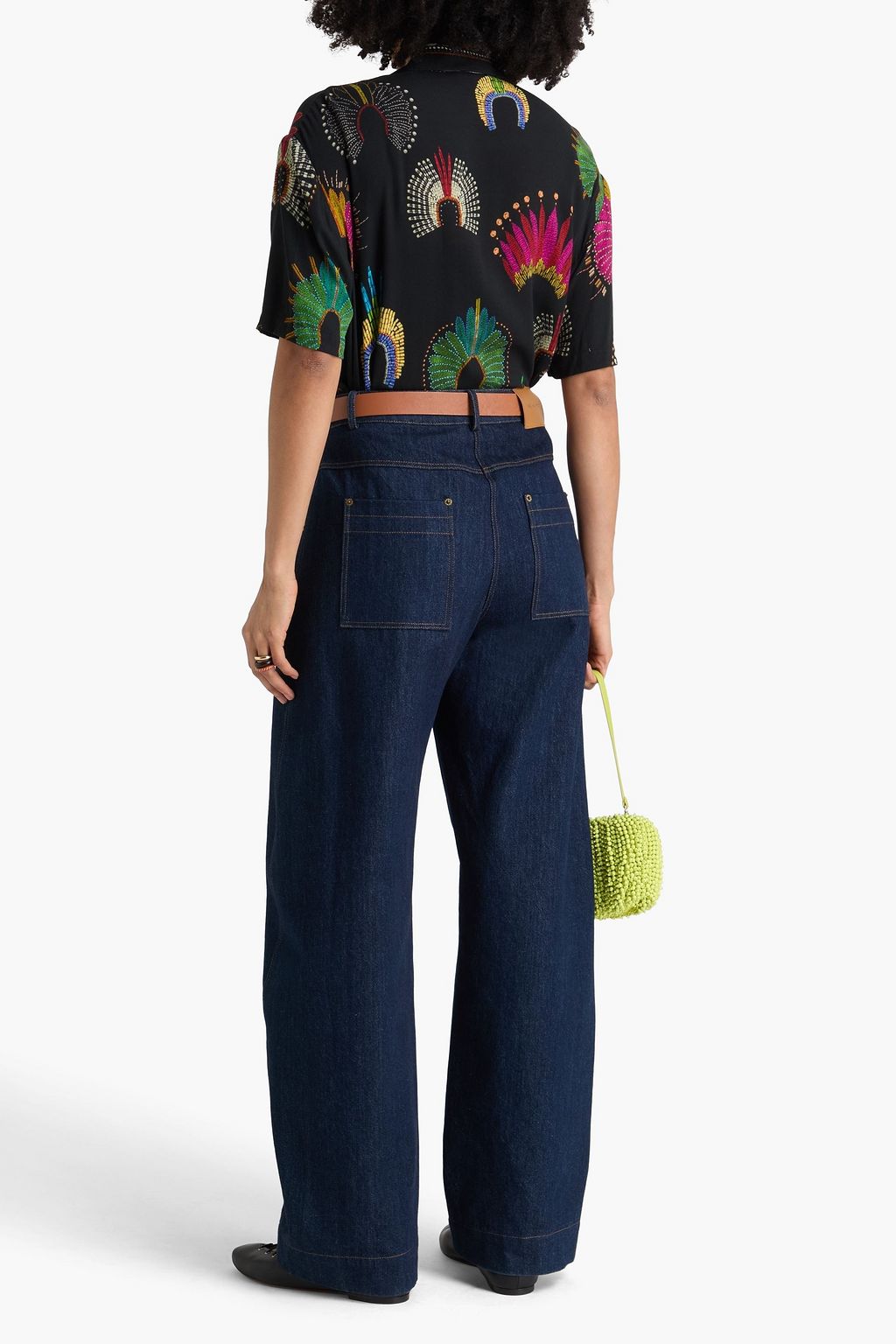 FARM RIO Printed crepe shirt