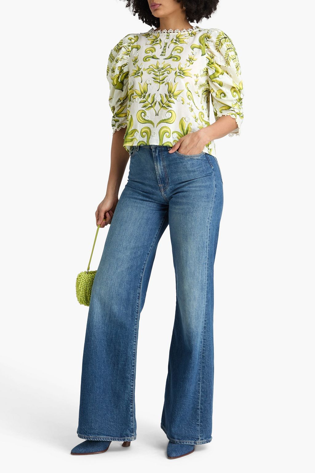 FARM RIO بلوزة من الفوال القطني مزينة بطبعات