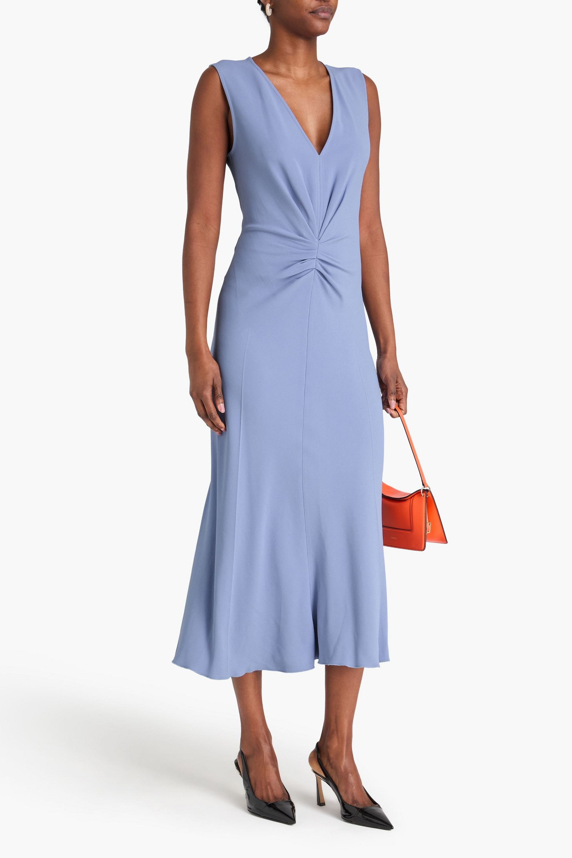 COS - FLOATY ASYMMETRIC MIDI DRESS | Plush