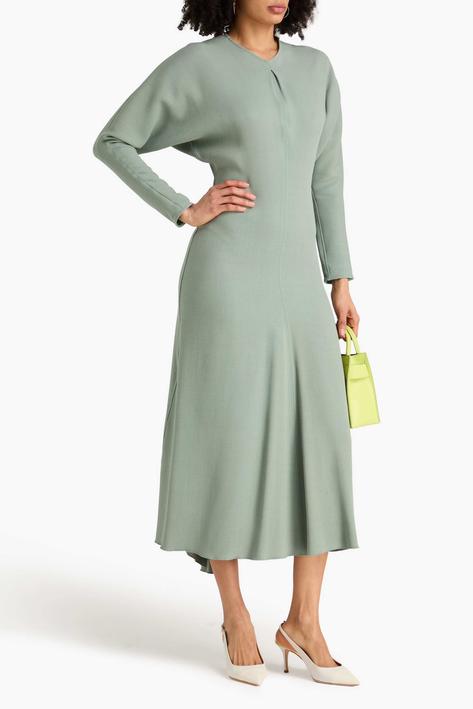 Victoria Beckham Draped crepe maxi dress