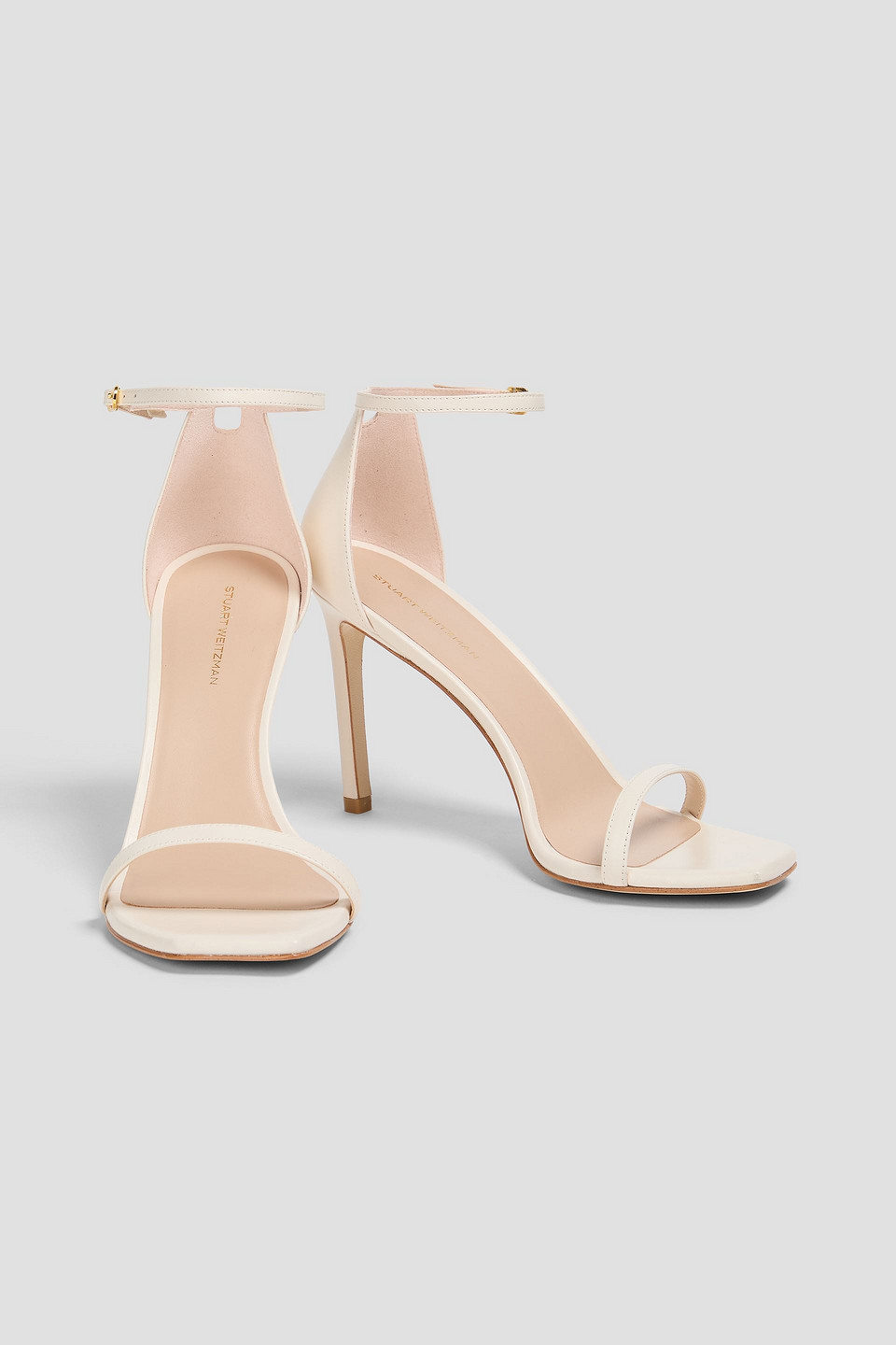  Stuart Weitzman - Amelina 95 Leather Sandals - White - Us 9 