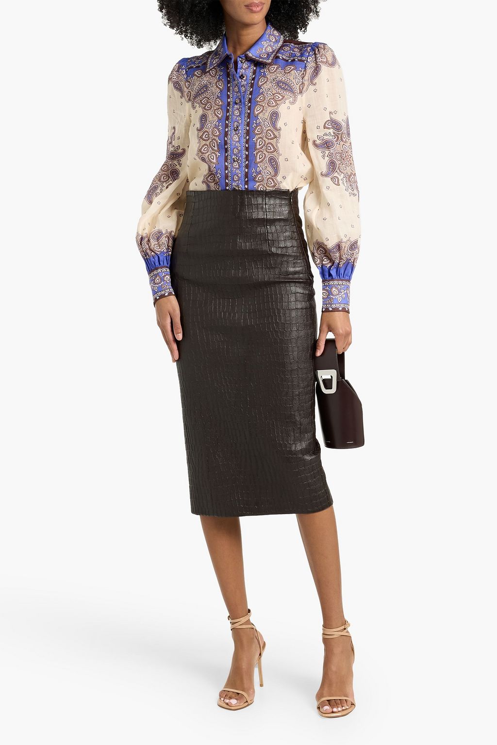 ZIMMERMANN Paisley-print ramie shirt