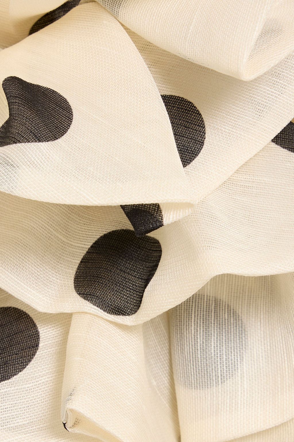 ZIMMERMANN Ruffled polka-dot linen and silk-blend gauze mini dress