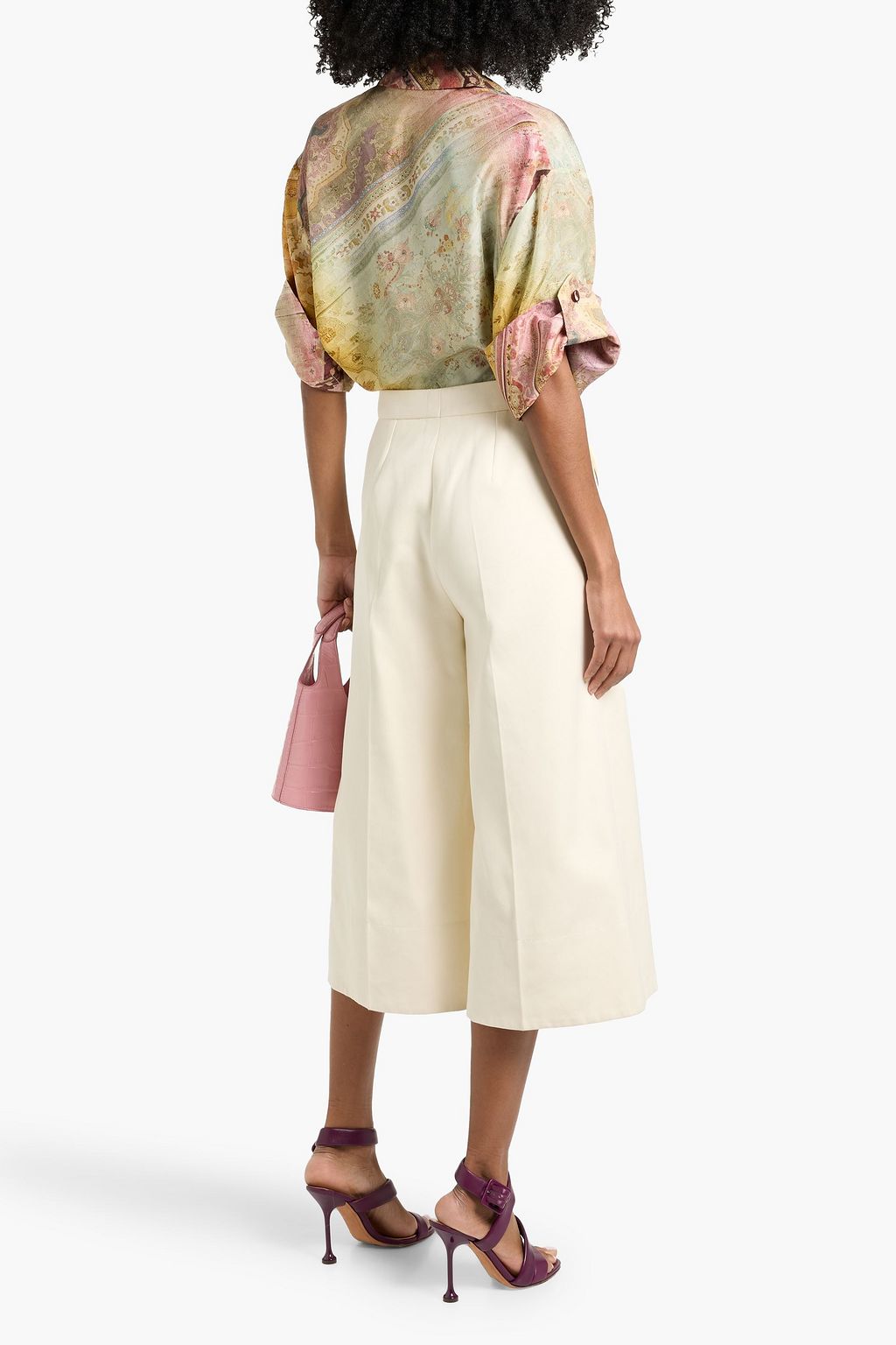 ZIMMERMANN Printed silk crepe de chine shirt