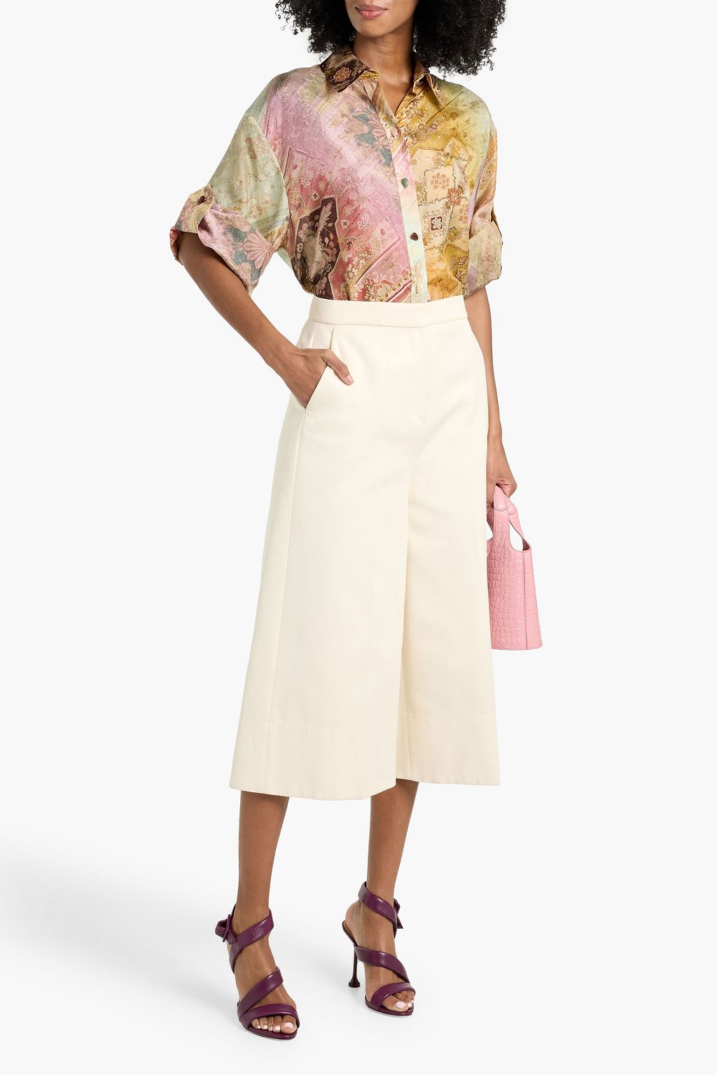 ZIMMERMANN Printed silk crepe de chine shirt