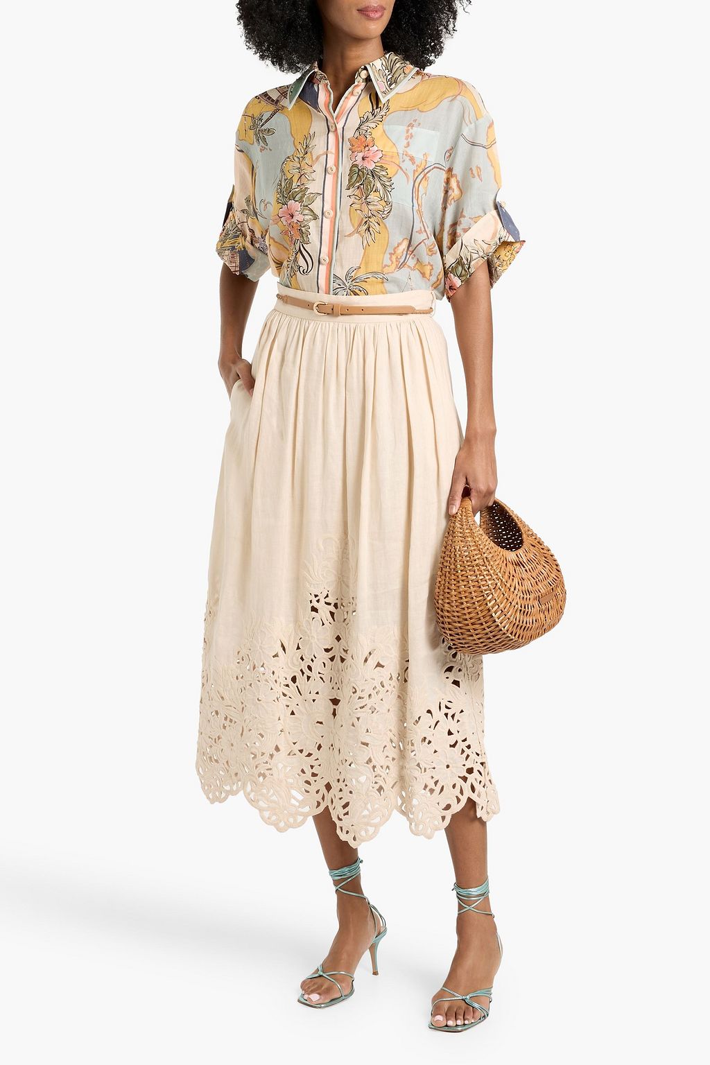 ZIMMERMANN Printed ramie shirt