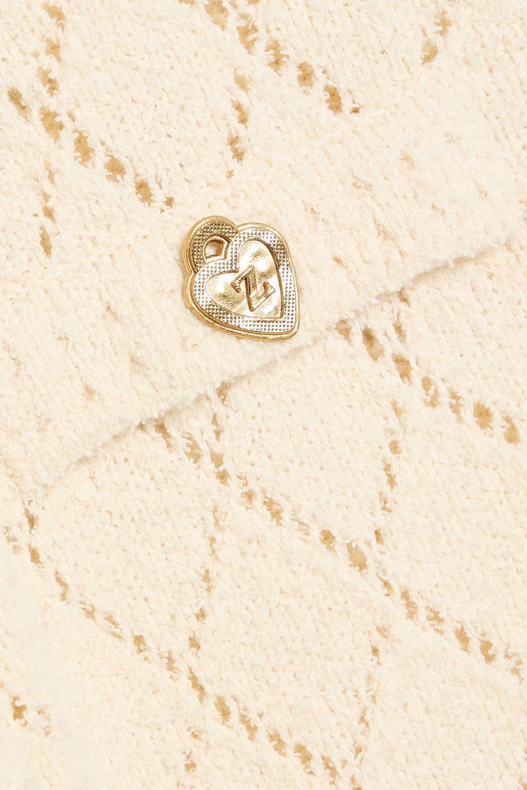 ZIMMERMANN Pointelle-knit polo sweater