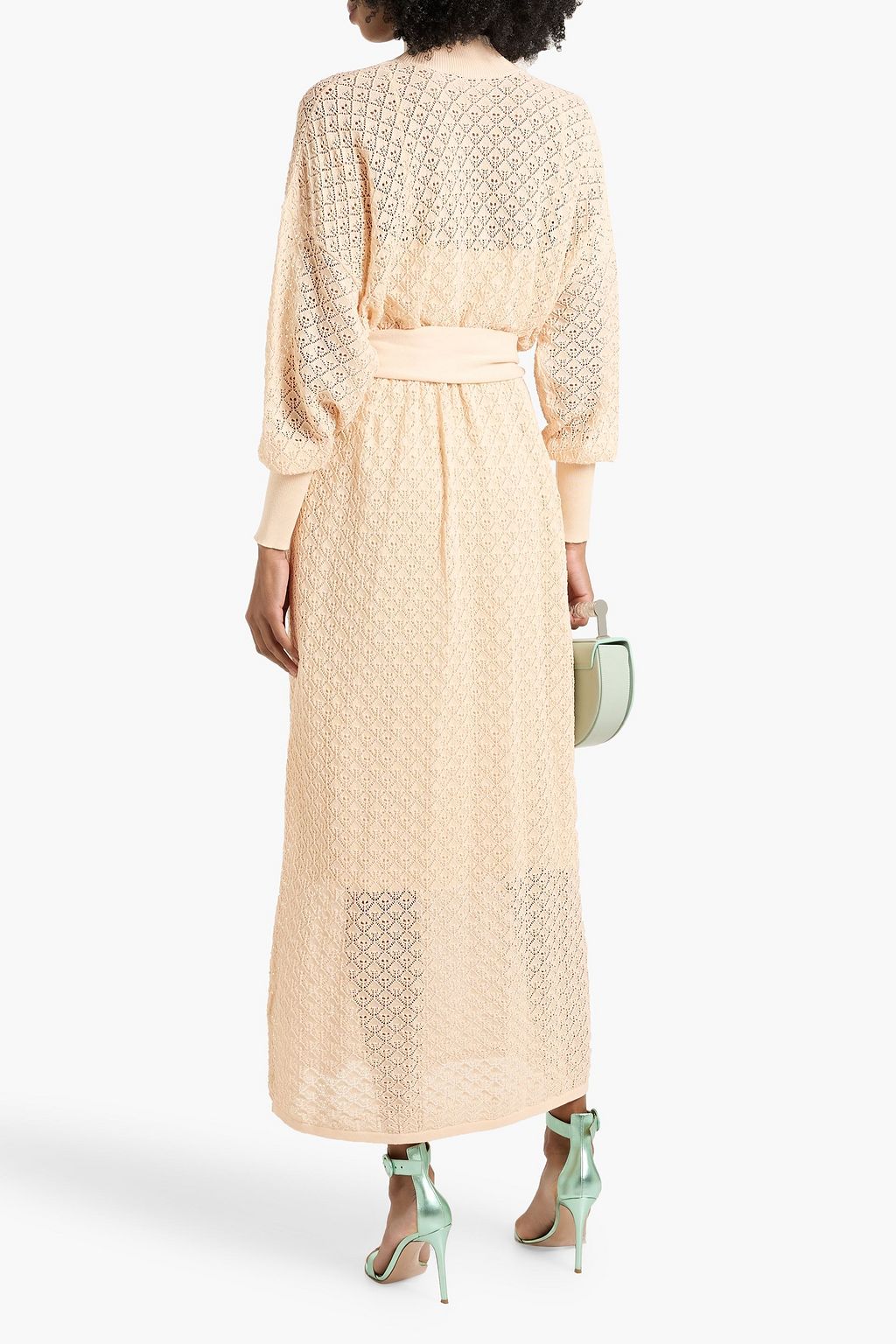 ZIMMERMANN Pointelle-knit turtleneck maxi dress