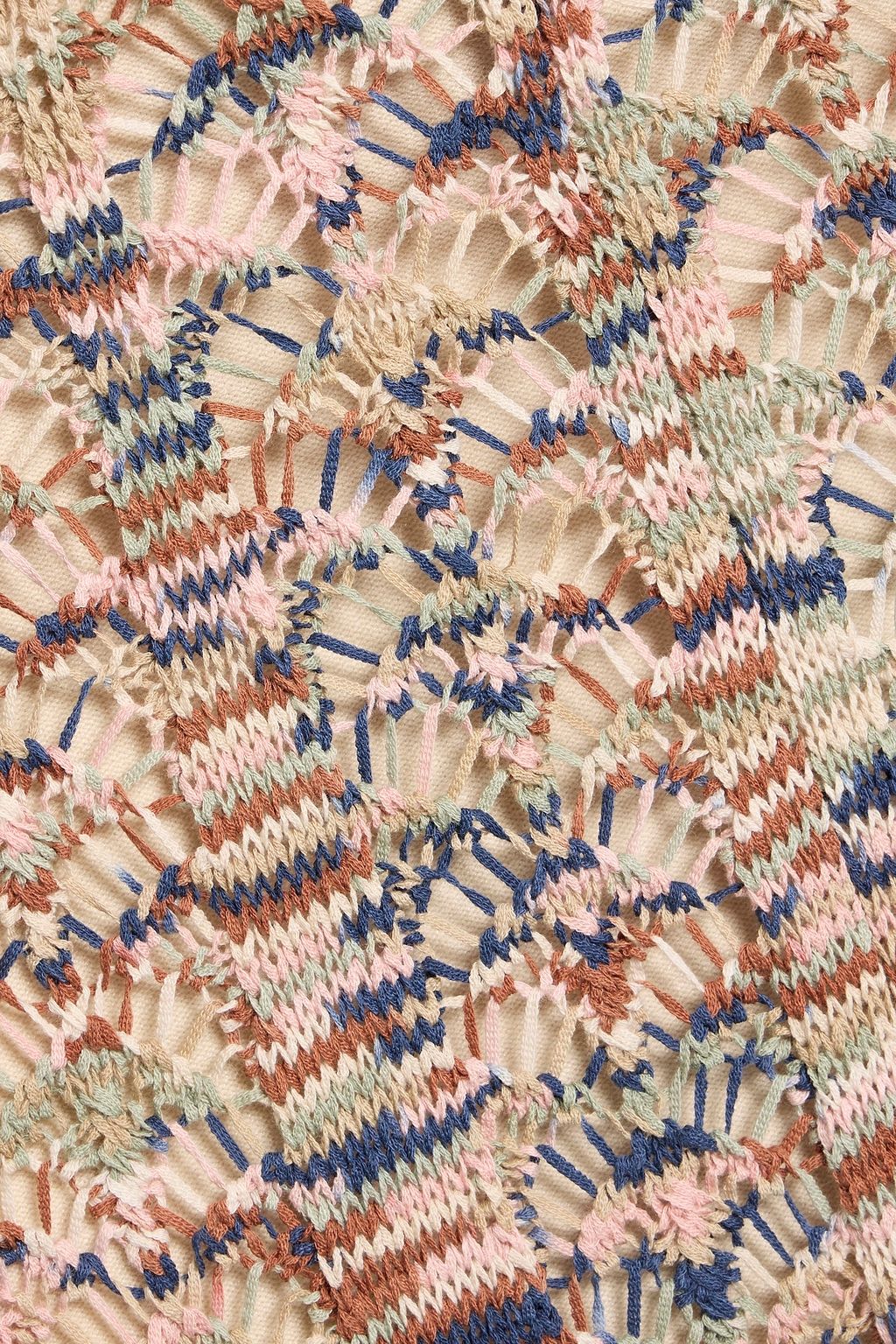 ZIMMERMANN Marled crocheted cotton maxi skirt