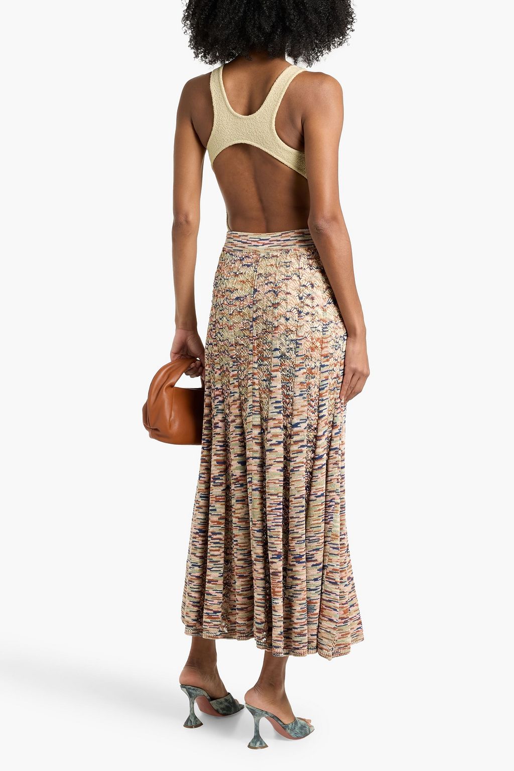 ZIMMERMANN Marled crocheted cotton maxi skirt