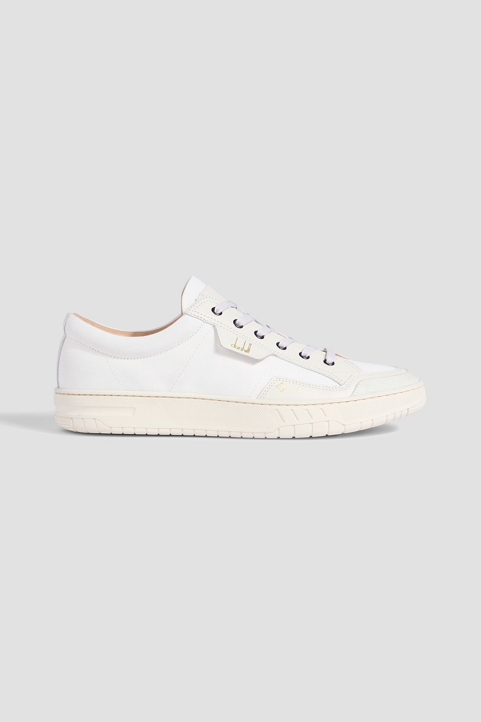 Dunhill Court Leather-trimmed Canvas Sneakers In Multi