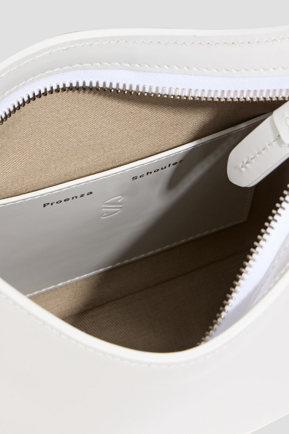 Proenza Schouler Slide Leather Shoulder Bag In White
