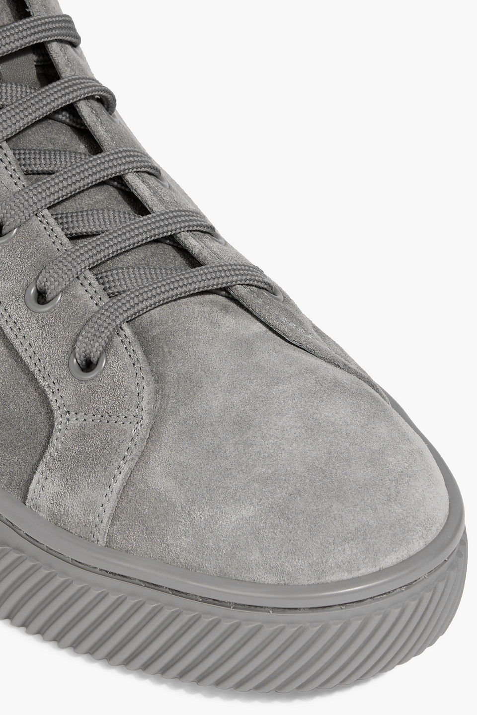 Gianvito Rossi 360 Suede High-top Sneakers In Gray