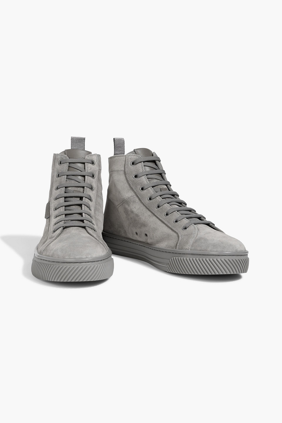 Gianvito Rossi 360 Suede High-top Sneakers In Gray