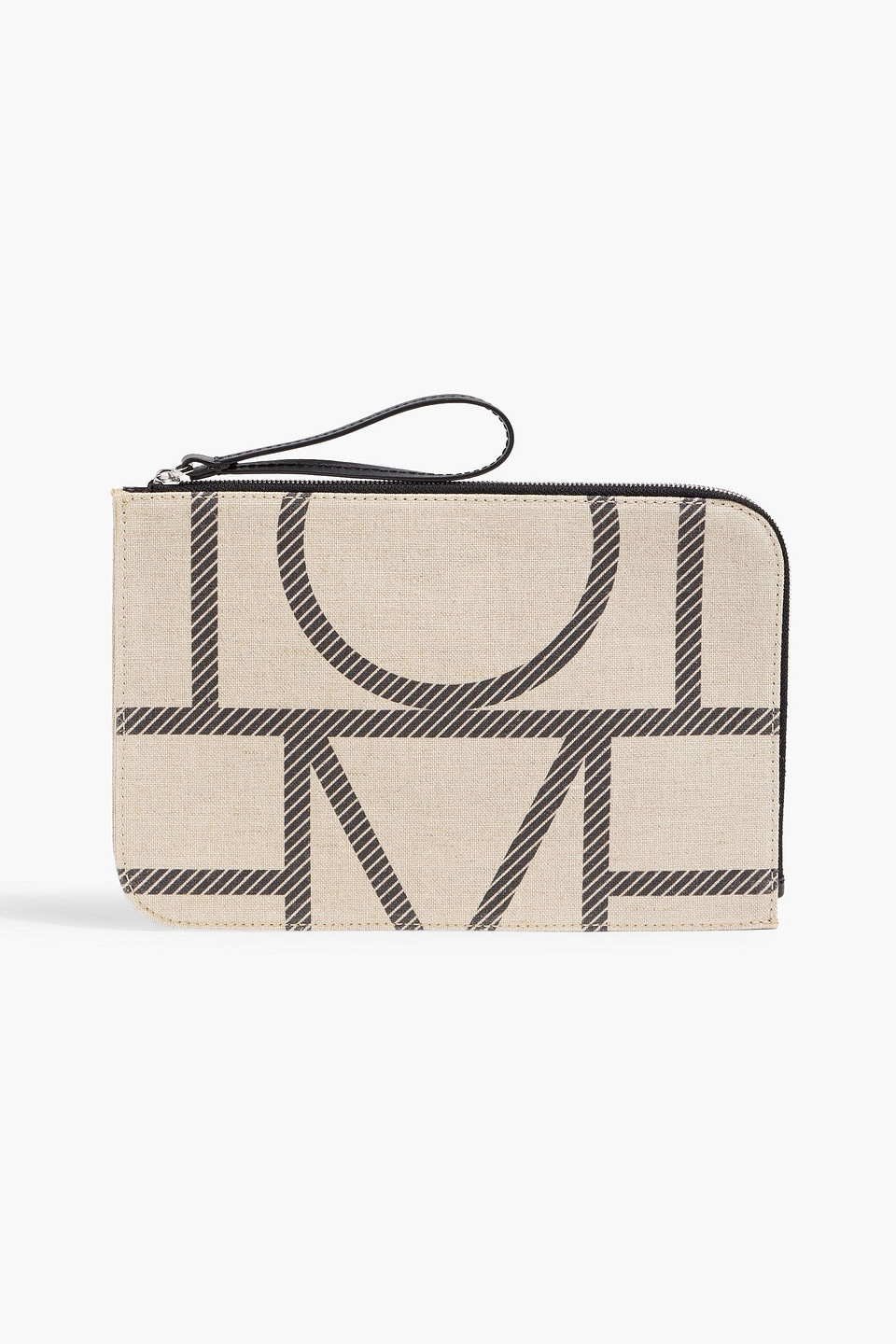 Totême Printed Canvas Pouch In Sand