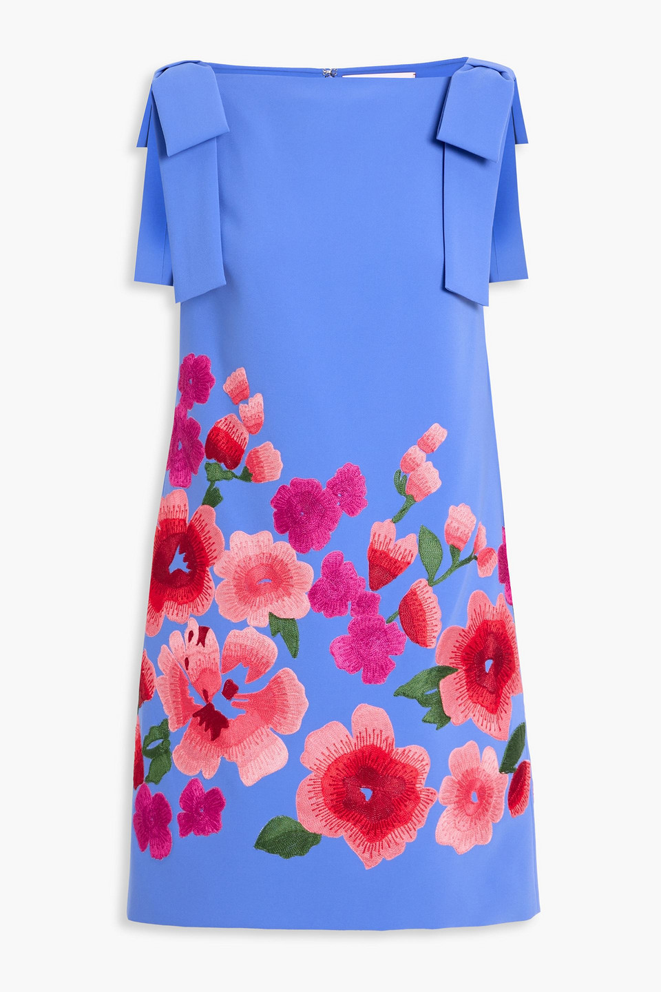 carolina herrera - embroidered crepe mini dress - purple - us 2