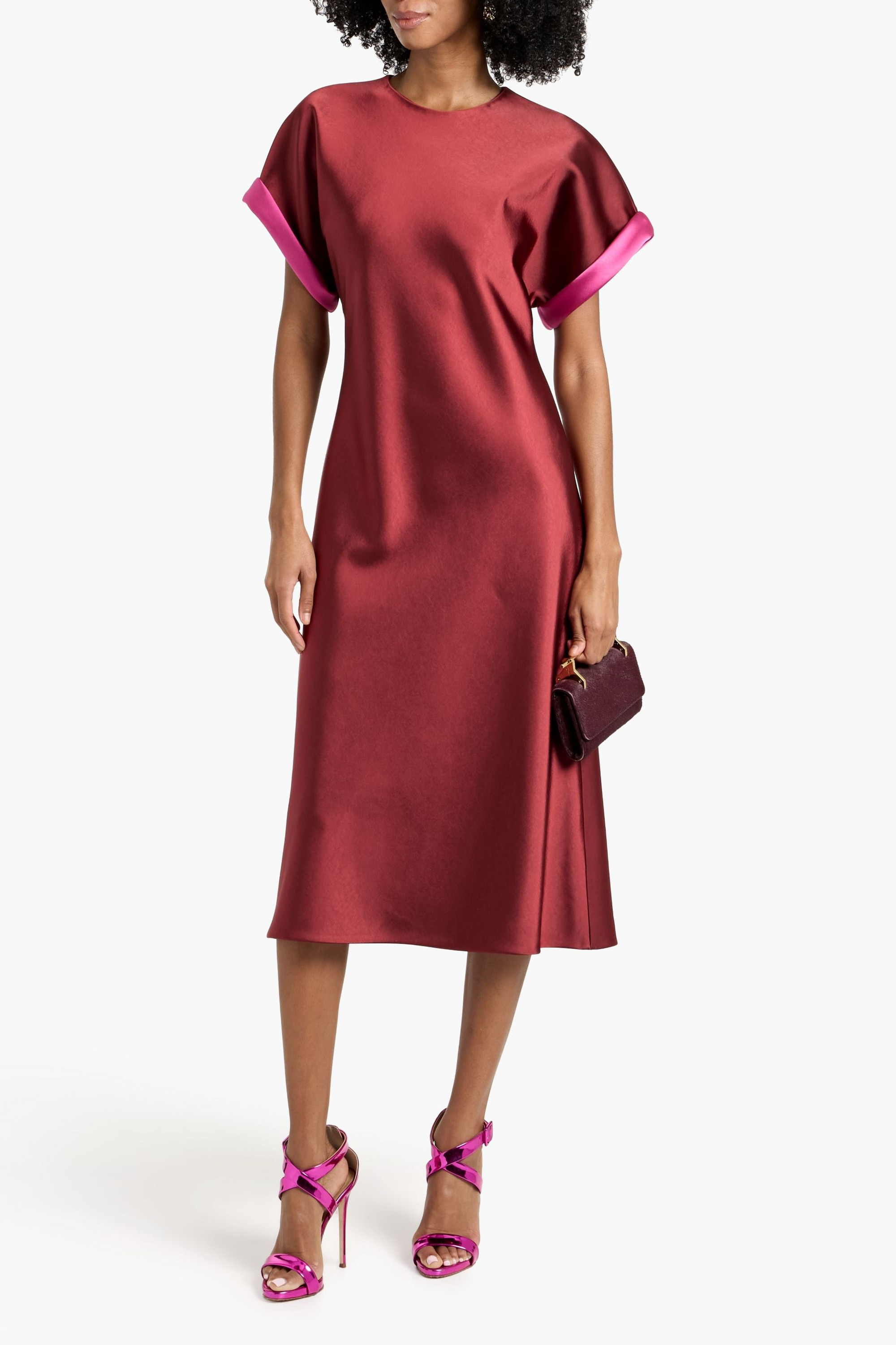 Carolina Herrera Satin midi dress