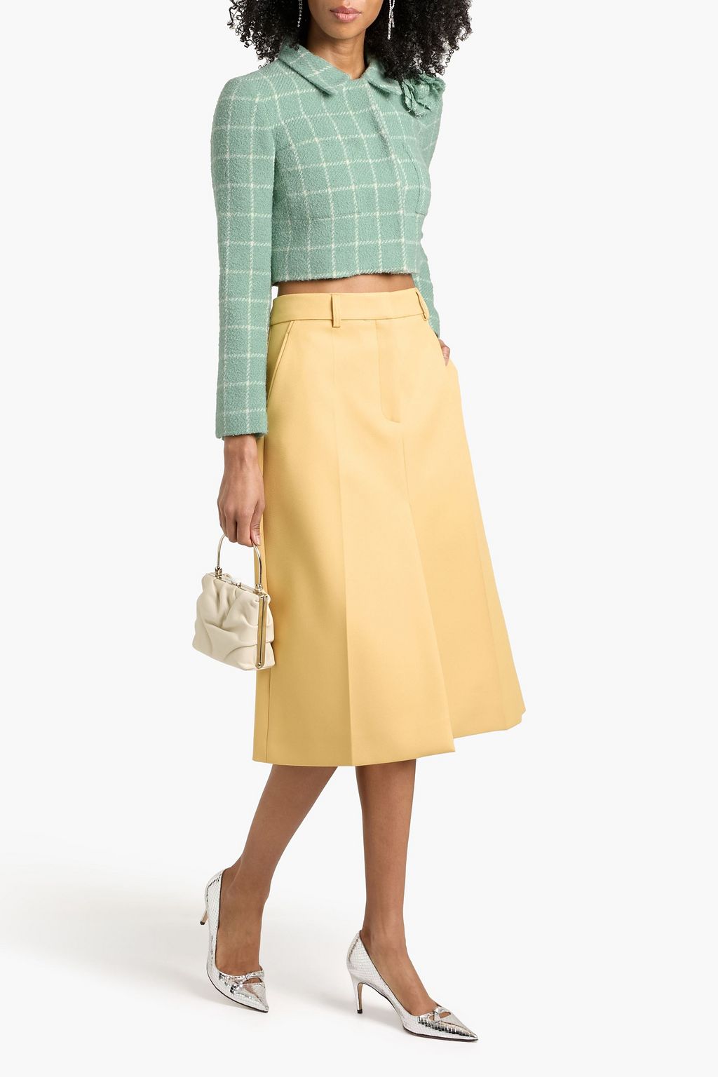 DEREK LAM 10 CROSBY Juliette cropped tweed jacket | THE OUTNET