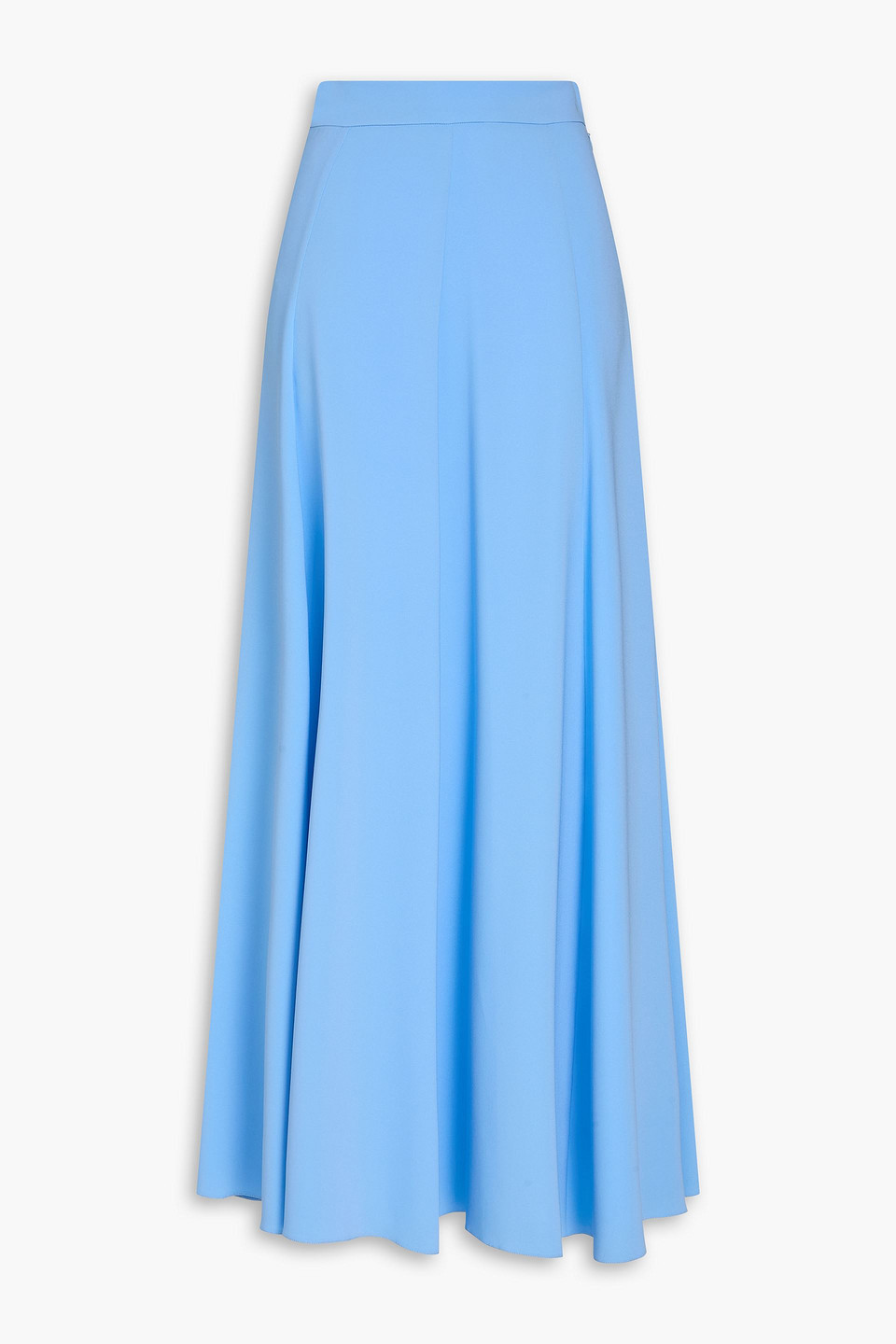 Oscar De La Renta Silk-blend Crepon Maxi Skirt In Blue