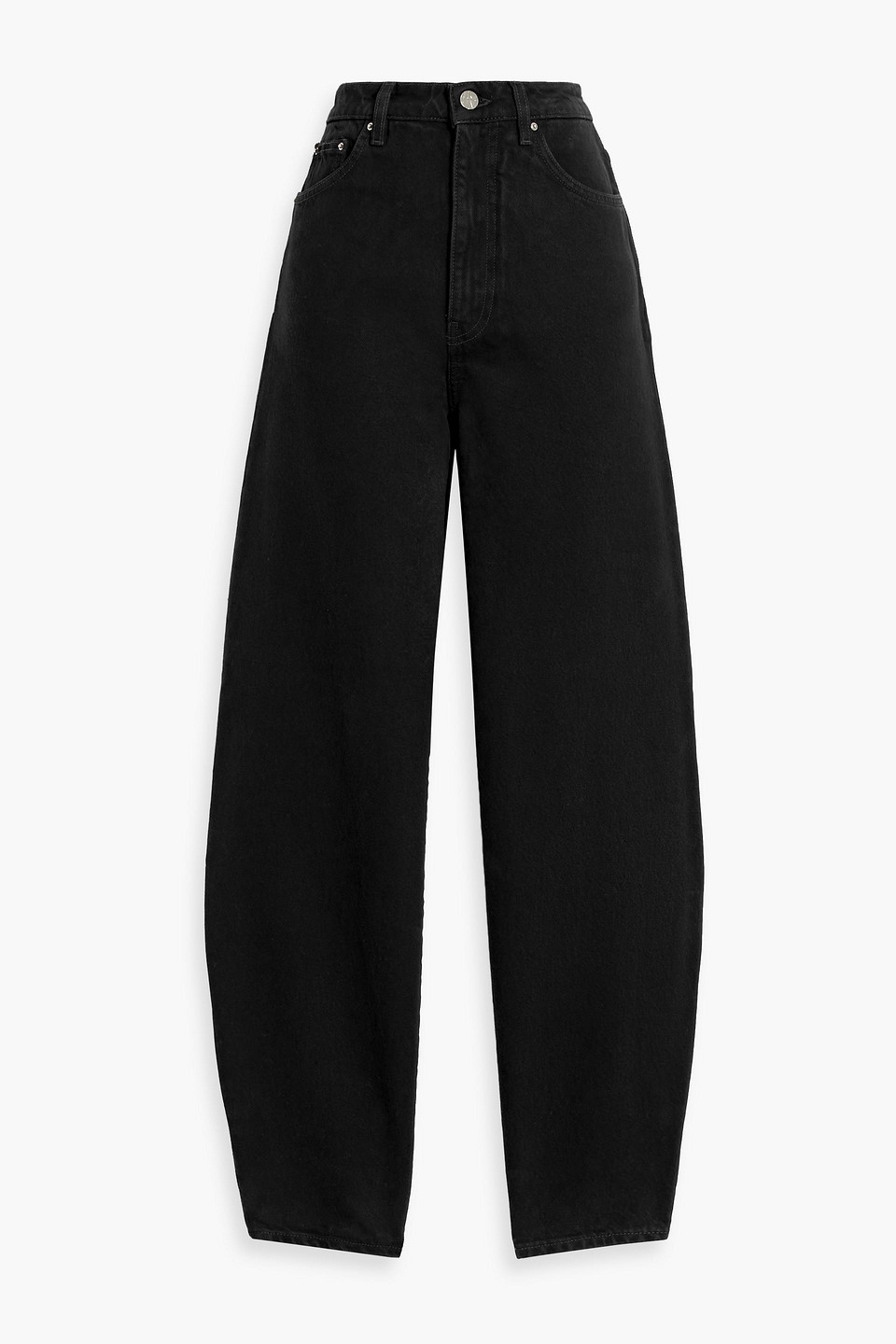 Totême High-rise Barrel-leg Jeans In Black