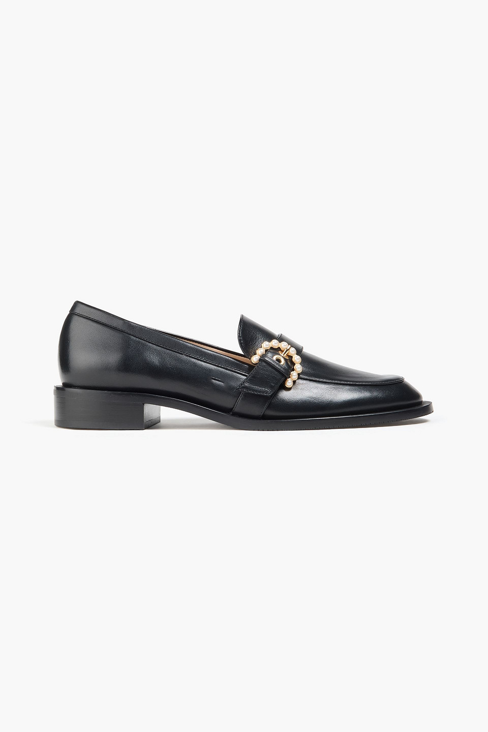 Stuart Weitzman Piper Embellished Leather Loafers In Multi