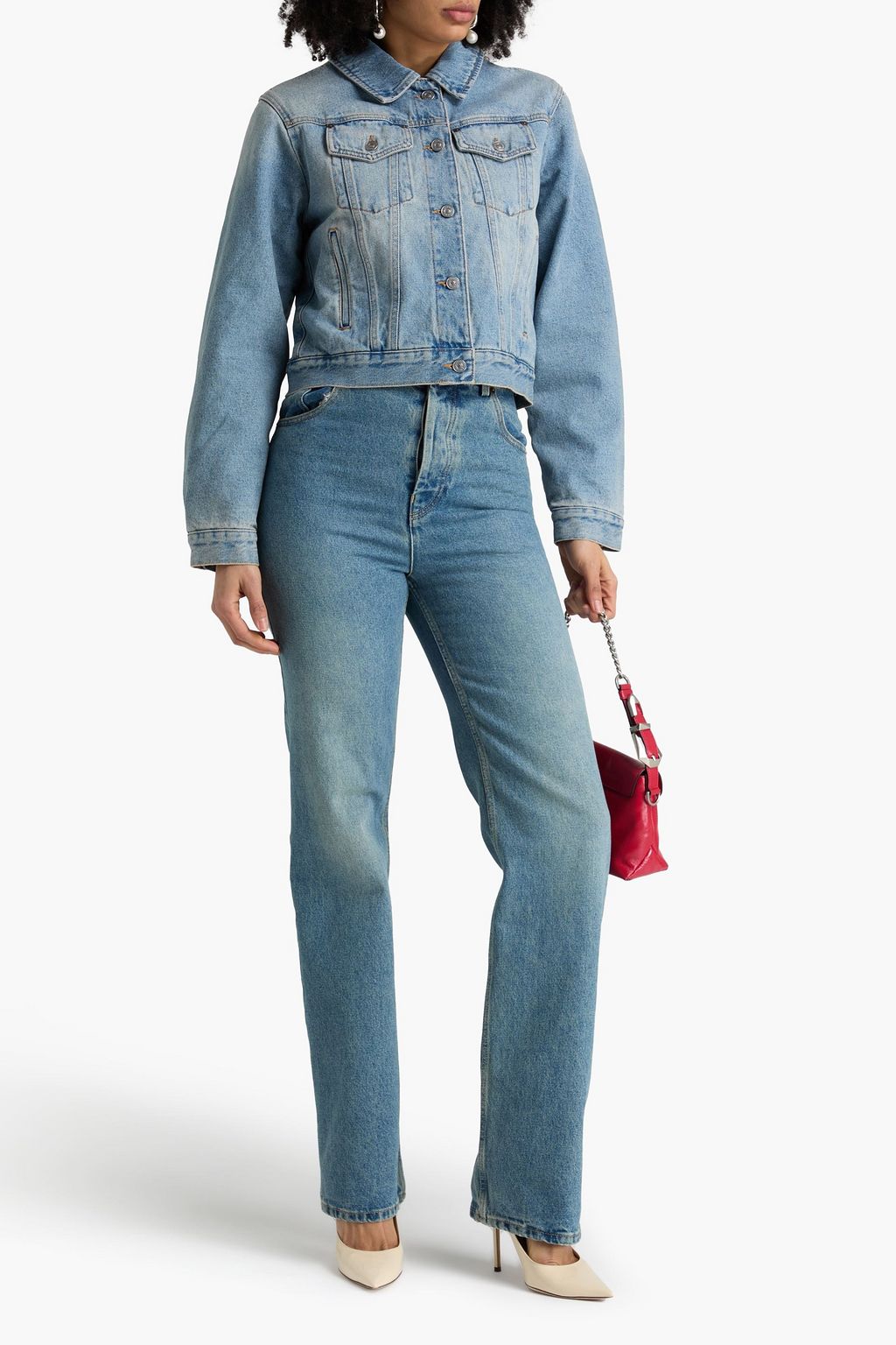 ZIMMERMANN Cropped denim jacket | THE OUTNET