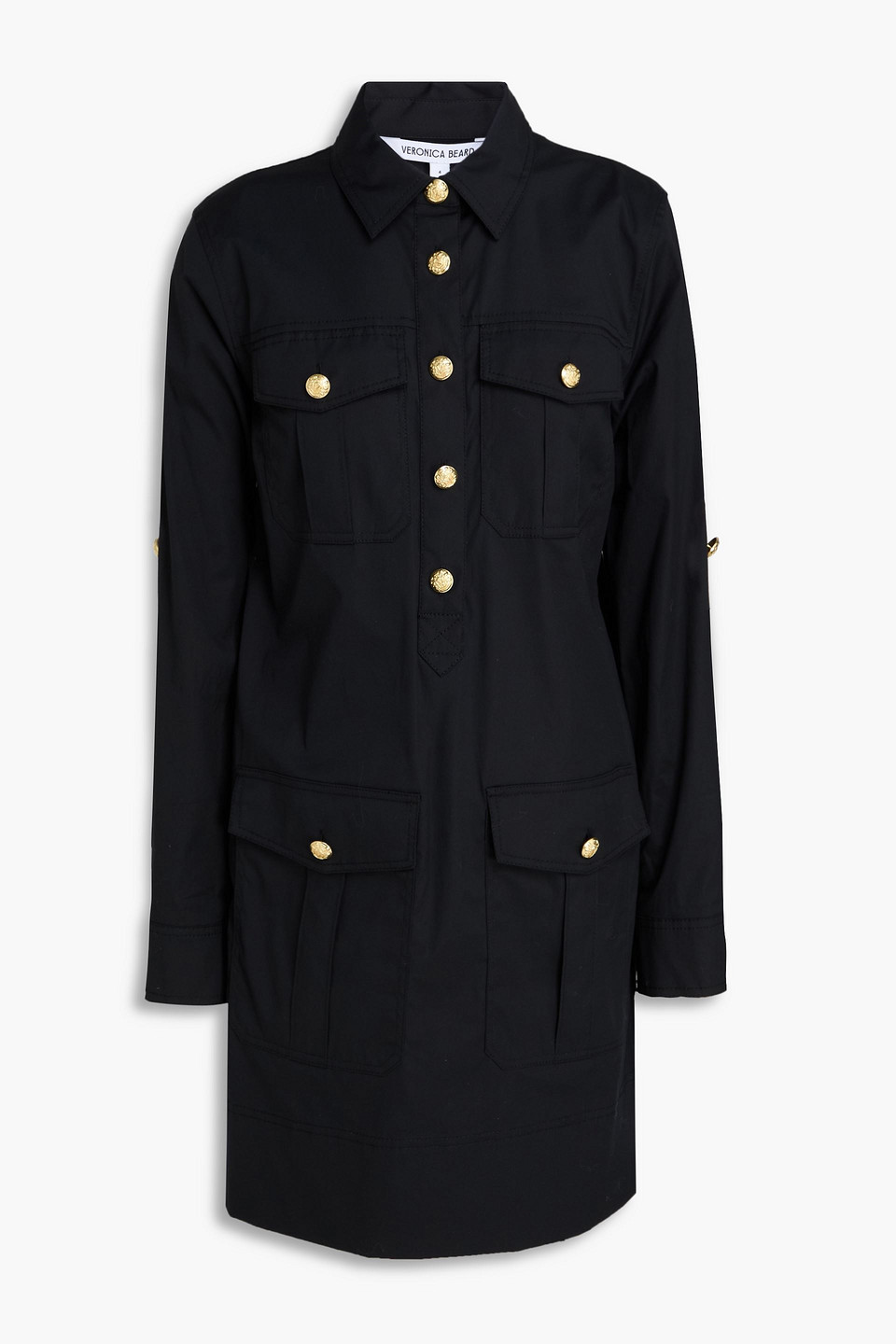 Veronica Beard Saude Cotton-blend Mini Shirt Dress In Multi