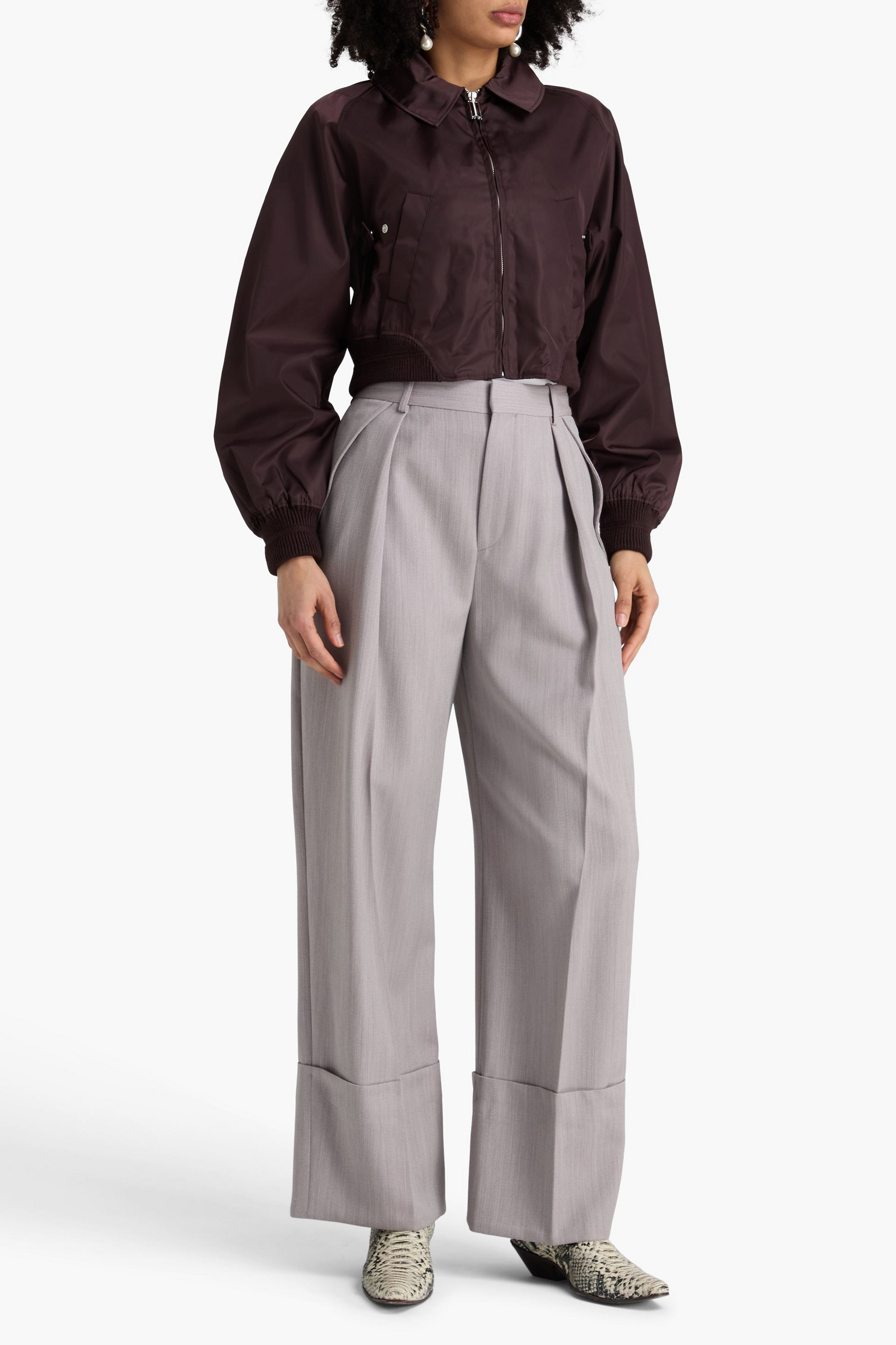 Victoria Beckham Harrington shell bomber jacket