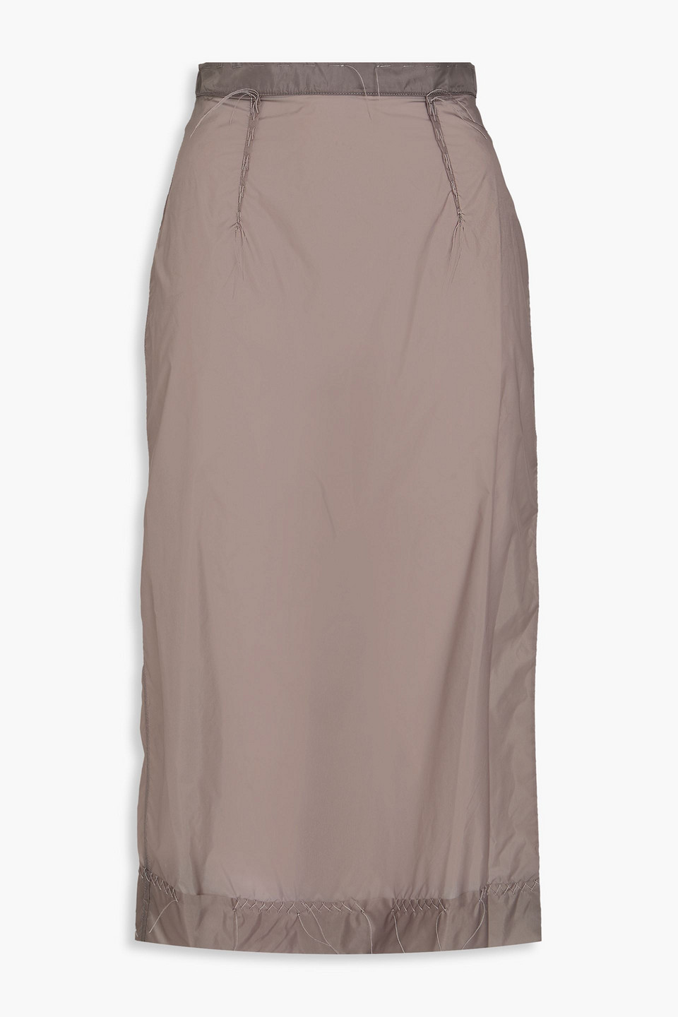 maison margiela - shell midi skirt - gray - it 36