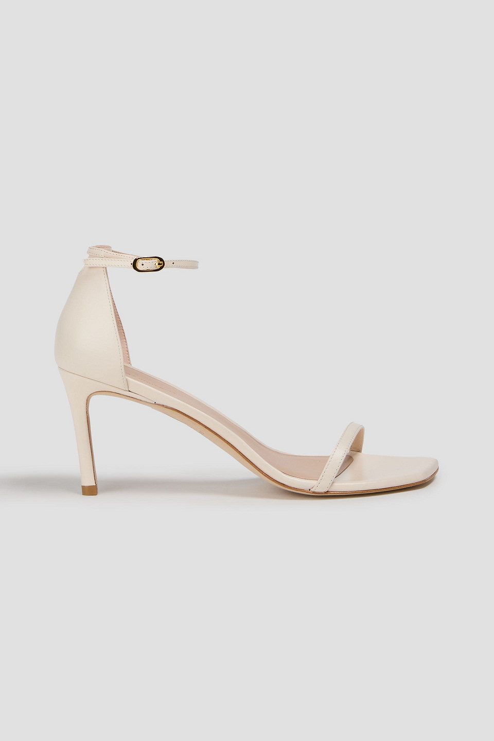 Stuart Weitzman Amelina 75 Leather Sandals In White