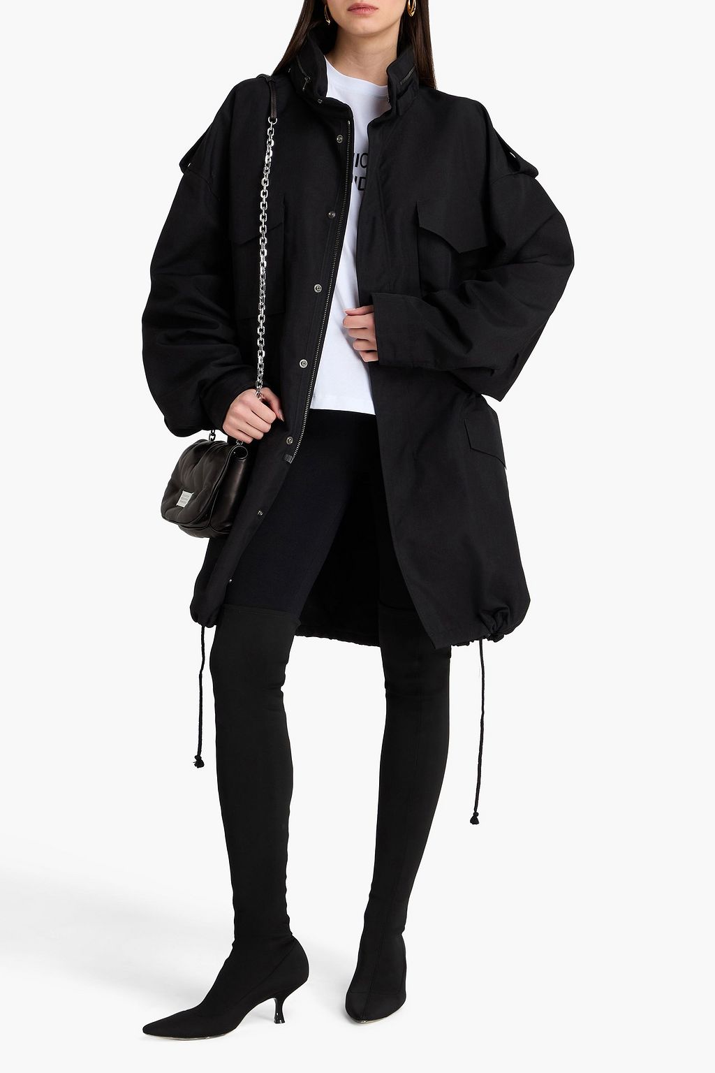 MAISON MARGIELA Crepe hooded parka | THE OUTNET