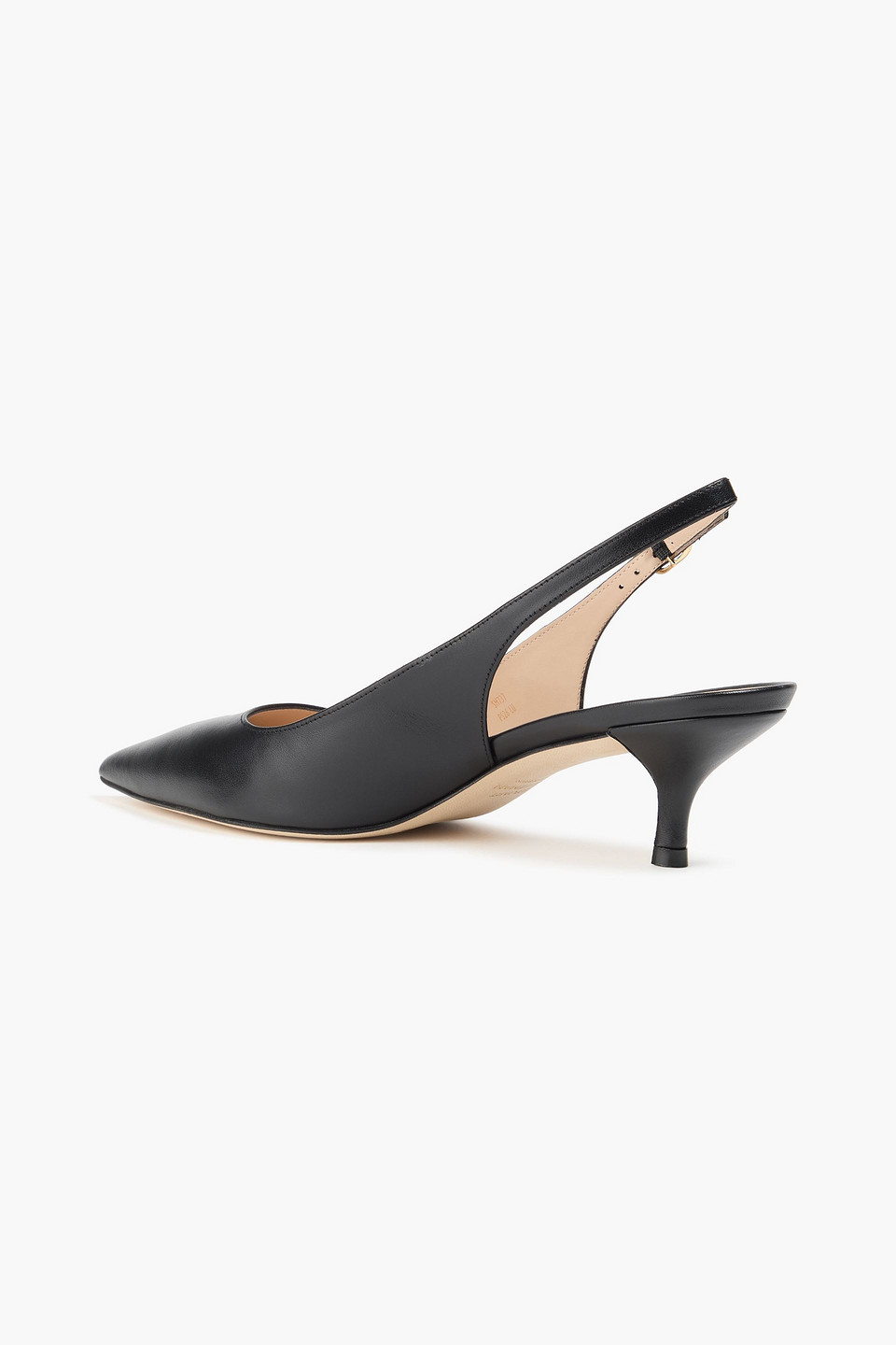  Stuart Weitzman - Leigh 50 Leather Slingback Pumps - Black - Us 5.5 