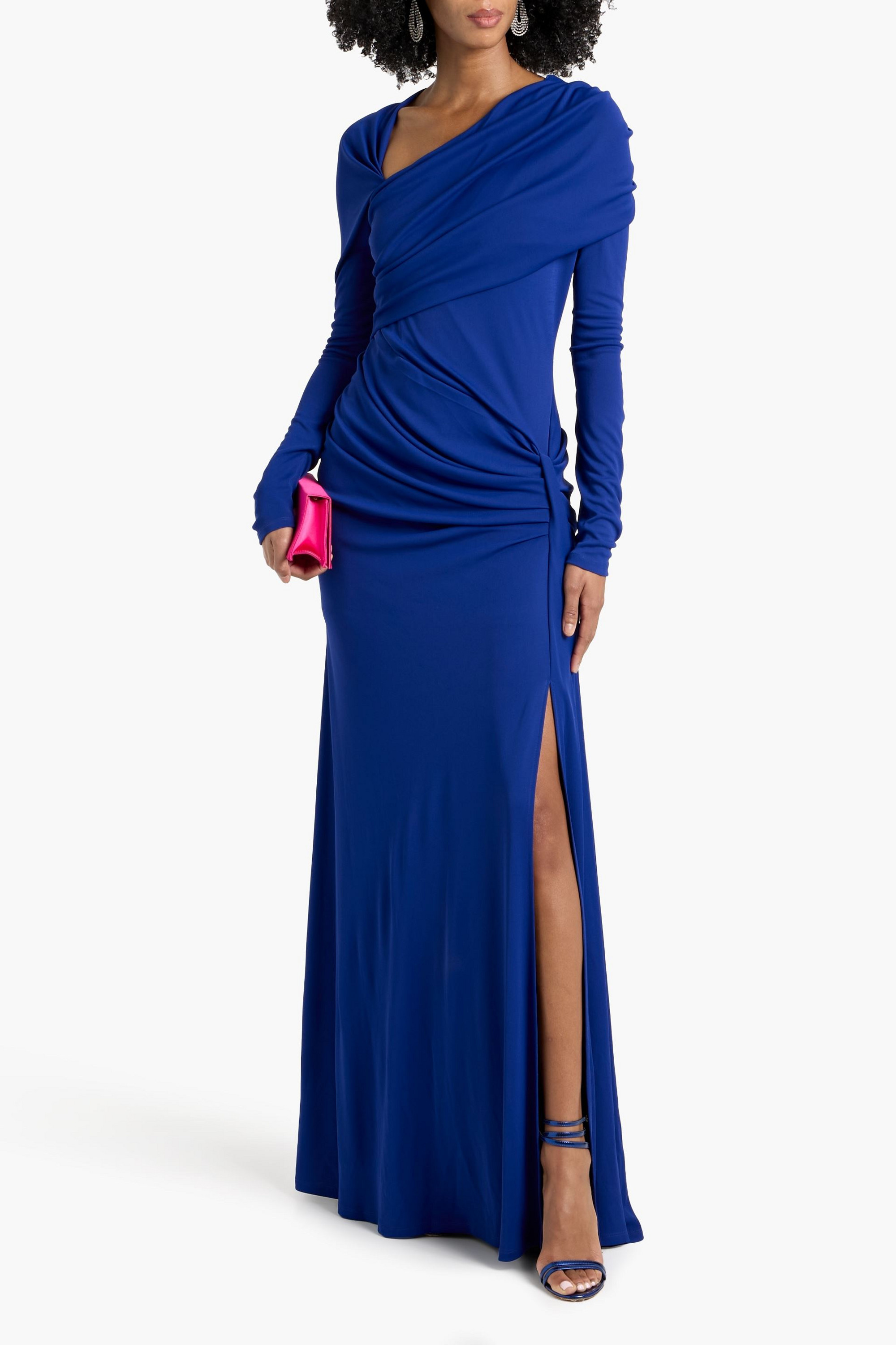 Carolina Herrera Ruched stretch-jersey gown