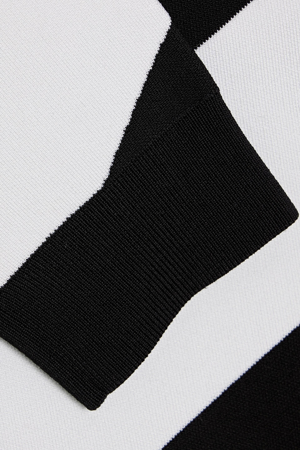 Carolina Herrera Striped Stretch-knit Top In Black