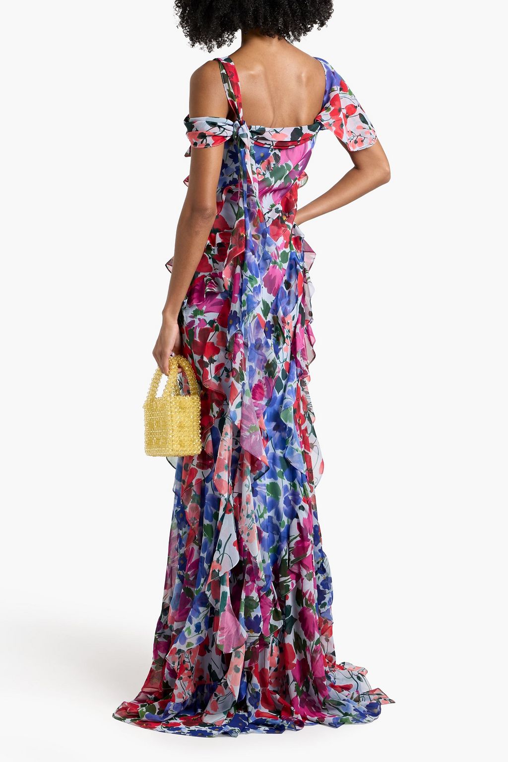 CAROLINA HERRERA Ruffled floral-print silk-chiffon maxi dress | THE OUTNET