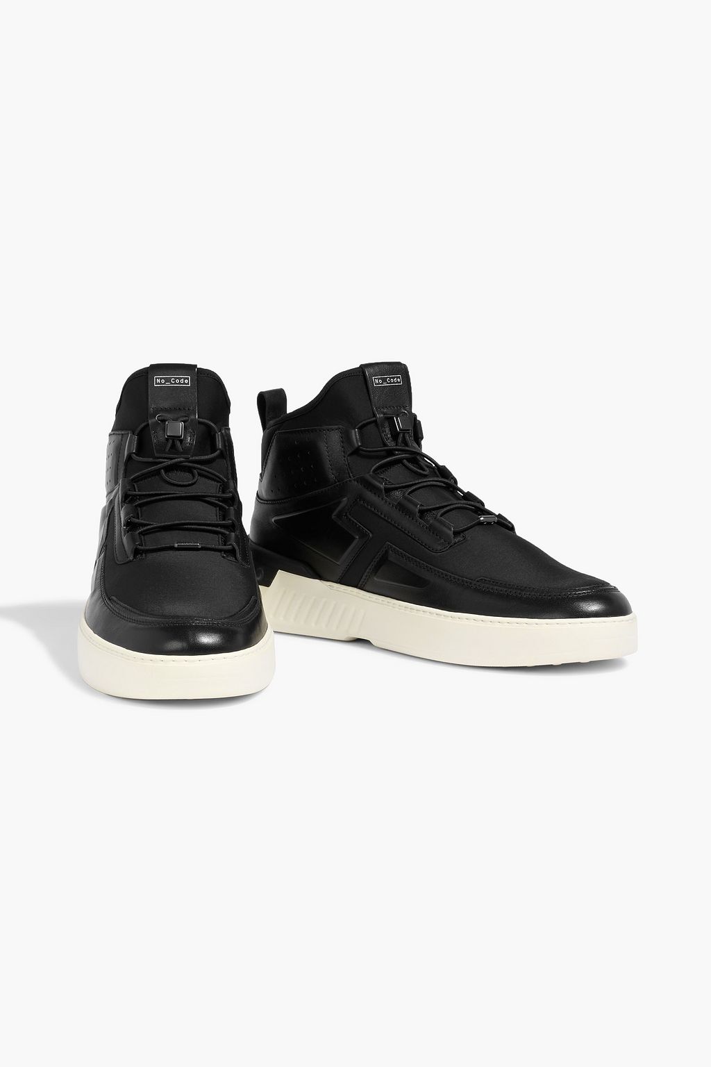 TOD'S NO_CODE Coated mesh, stretch-knit and leather sneakers | THE
