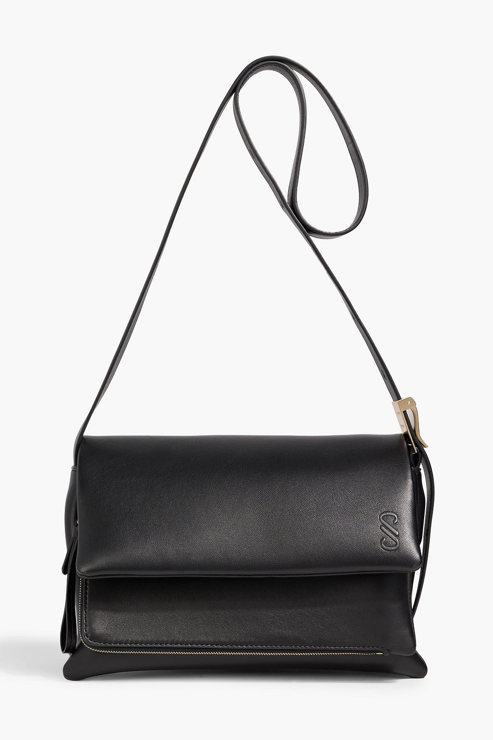 proenza schouler - city leather shoulder bag - black - onesize