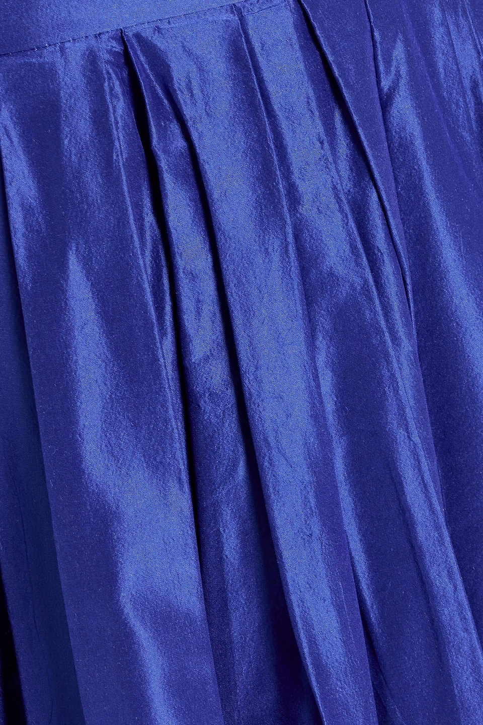 Carolina Herrera Pleated Silk-faille Maxi Skirt In Blue