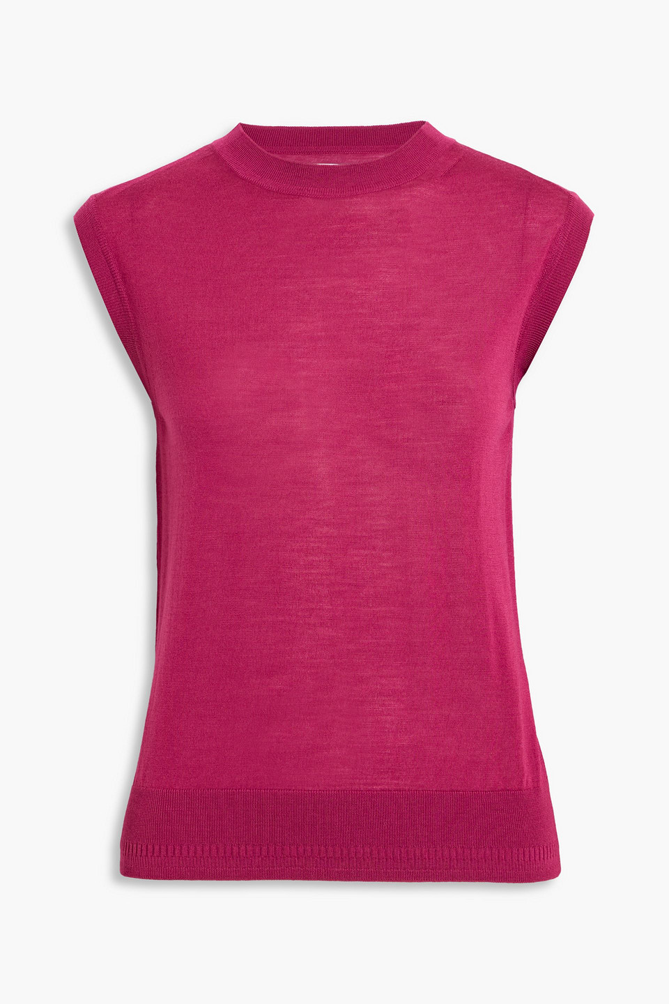 Another Tomorrow Wool Top In Pink