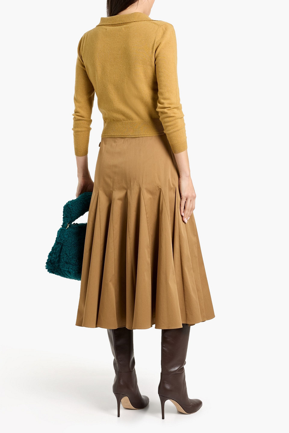  Another Tomorrow - Cashmere And Wool-blend Polo Sweater - Yellow - Xs 