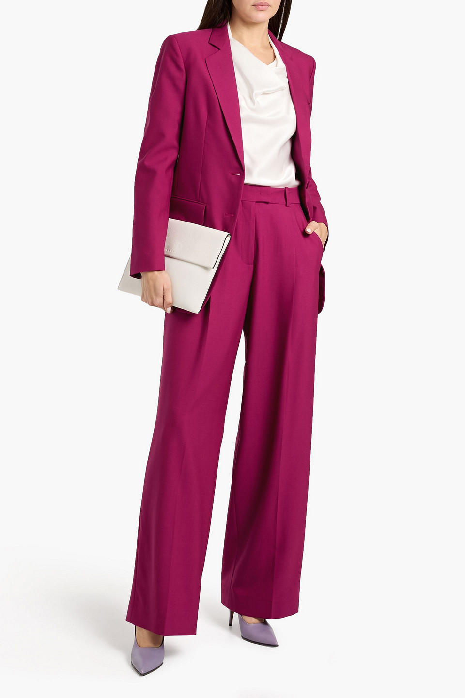  Another Tomorrow - Blazer Aus Wolle - Lila - It 44 