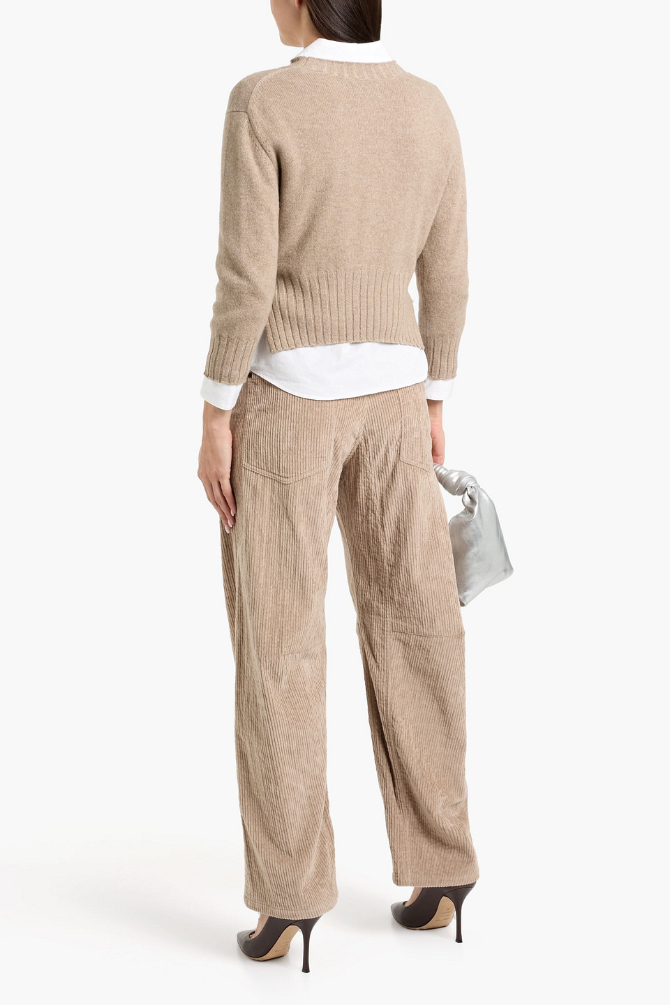 Brunello Cucinelli Cotton-blend Corduroy Straight-leg Pants In Brown